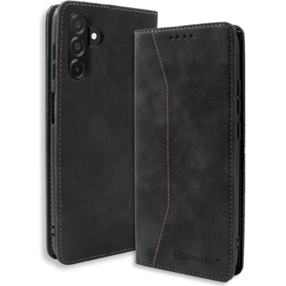 Bodycell Book Case Pu Leather Samsung A56 5G Black - (BB-00204)