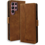 Bodycell Book Case Pu Leather Samsung S25 Ultra 5G Brown - (BB-00214)