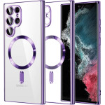 Techsuit - Luxury Crystal Magsafe - Samsung Galaxy S22 Ultra 5G - Light Purple