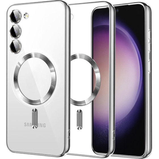 Techsuit - Luxury Crystal Magsafe - Samsung Galaxy S23 - Silver
