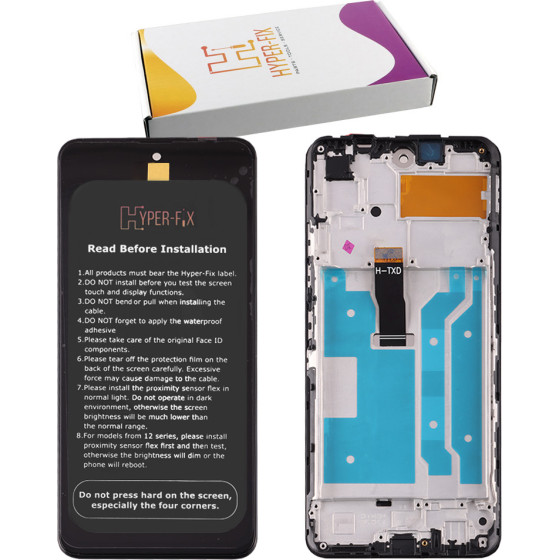 HYPER-Fix Huawei P Smart 2021 ����� + Touch Screen + Lens + Frame Black Service Pack - (HF-02354ADC)