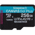 Kingston Memory Card 256GB Microsdxc Canvas Go Plus Gen4 200MB/s A2 U3 V30