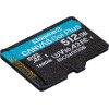Kingston Memory Card 512GB Microsdxc Canvas Go Plus Gen4 200MB/s A2 U3 V30