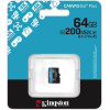 Kingston Memory Card 64GB Microsdxc Canvas Go Plus Gen4 200MB/s A2 U3 V30