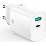 XO Wall Charger CE29 Pd 20W 1x USB-C 1x Usb white