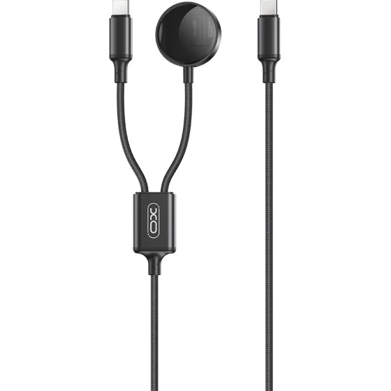 XO Wireless Inductive Charger CX030 Black For Apple Watch With Cable USB-C -USB-C