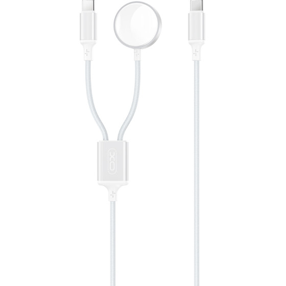 XO Wireless Inductive Charger CX030 White For Apple Watch With Cable USB-C -USB-C