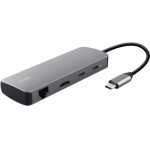 Trust Adapter USB-C Dalyx 8-IN-1 / 2 C - 2 Usb - 1 Hdmi - 1 Ether. 1 Reader - (25672)