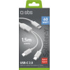 SBS Usb Type-C Splitter Data Cable With Dual USB-C Output 60W White - (CABLETCC2IN1sb)