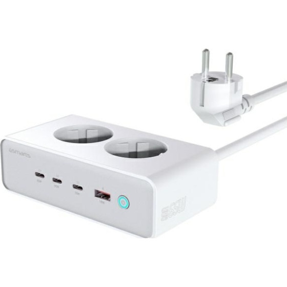 4sMarts 6in1 65W Gan White Extension Cord - (540065)