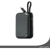 4sMarts Powerbank Pocket 10000mAh30W z Wbudowanym Kablem USB-C 15cm Space Grey - (540699)
