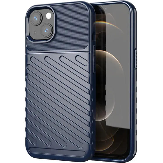 Hurtel Thunder Case Flexible Tough Rugged Cover Tpu Case For Iphone 13 Blue 9145576217030 - (Thunder Case Iphone 13 Blue)