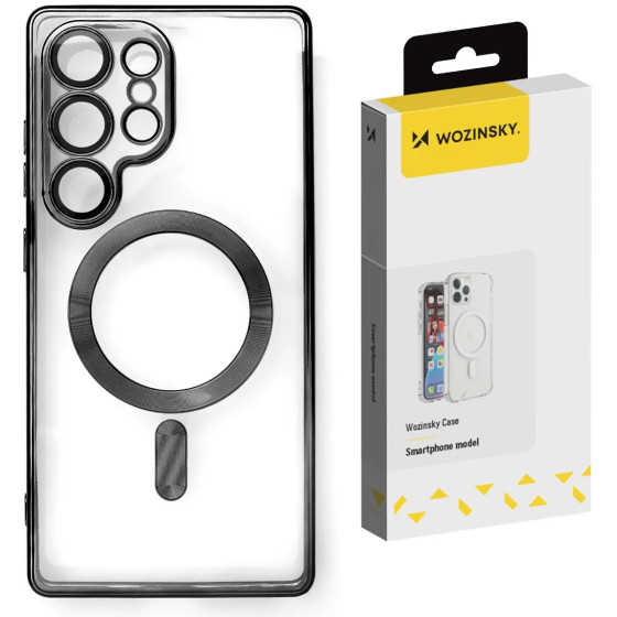 Wozinsky Electroplated Magsafe Case For Samsung Galaxy S24 Fe - Black - (Wozinsky Electroplated Magsafe Case Samsung Galaxy S24 Fe Black)