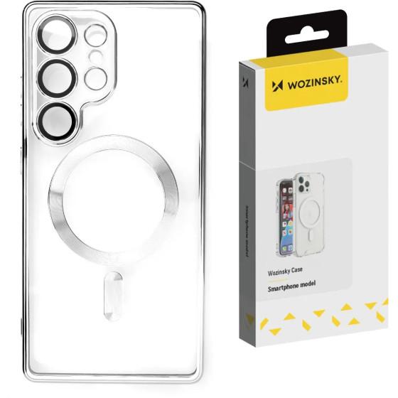 Wozinsky Electroplated Magsafe Case For Samsung Galaxy S24 Fe - Silver - (Wozinsky Electroplated Magsafe Case Samsung Galaxy S24 Fe Silver)