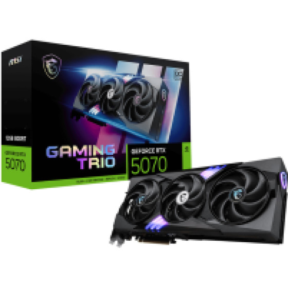 MSI Vga PCI-E Nvidia Gf Rtx 5070 12G Gaming Trio OC, 12GB/192BIT, GDDR7, HDMI/ 3xDP, 2 Slot FANSINK, Triple FAN, 3YW. - (912-V532-029)