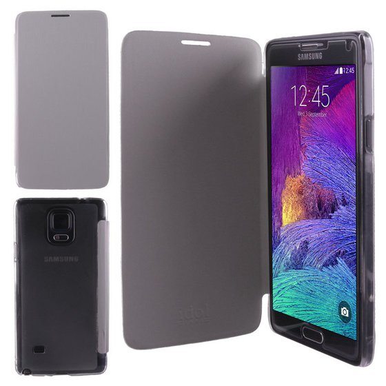 ���� FACE-BOOK CLEAR LEATHER SAMSUNG NOTE 4 IDOL 1991 WHITE