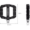 Rockbros 2017-12CBk Nylon Bicycle Pedal Set - Black 7016802870478 - (Rockbros-2017-12CBK)