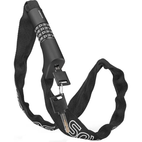 Rockbros 3230002001 Bicycle Lock With Combination And Key - Black 7016802870171 - (Rockbros-3230002001)