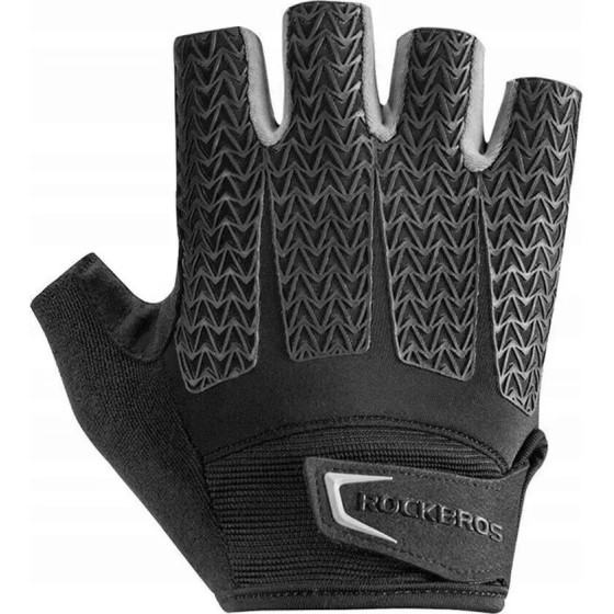 Rockbros S169BGr M Cycling Gloves With Gel Inserts - Gray 7016802869496 - (Rockbros-S169BGR-M)