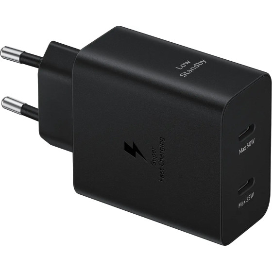 Samsung USB-C 50W Charger With USB-C Cable - Black - (EP-T5020XBEGWW)