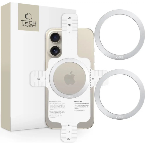 Tech-Protect MMP-110 2in1 Magsafe Ring - Silver / Silver - (26867-0)