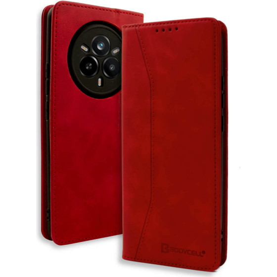 Bodycell Book Case Pu Leather Realme 14 Pro Plus Red - (BB-00197)