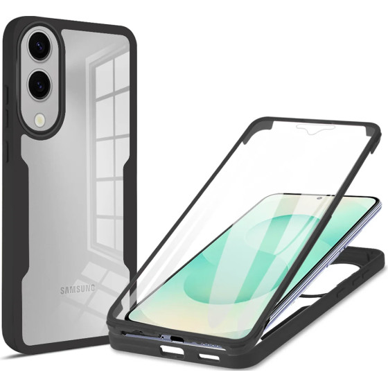 Techsuit - Colorverse 360 Series + Screen Protector - Samsung Galaxy S25 Edge - Black