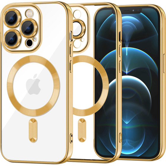 Techsuit - Luxury Crystal Magsafe - Iphone 12 Pro Max - Gold