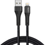 Lito - Data Cable (LD14) - Usb To Lightning Fast Charging 60W, 480Mbps, Nylon, 1m - Black