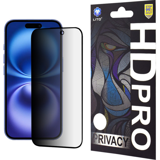 Lito - Hd Pro Privacy - Iphone 16 - Black