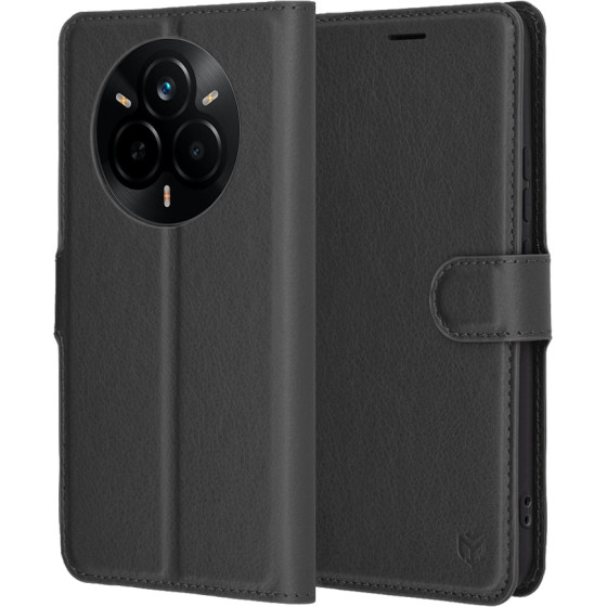 Techsuit - Leather Folio - Realme 14 Pro - Black