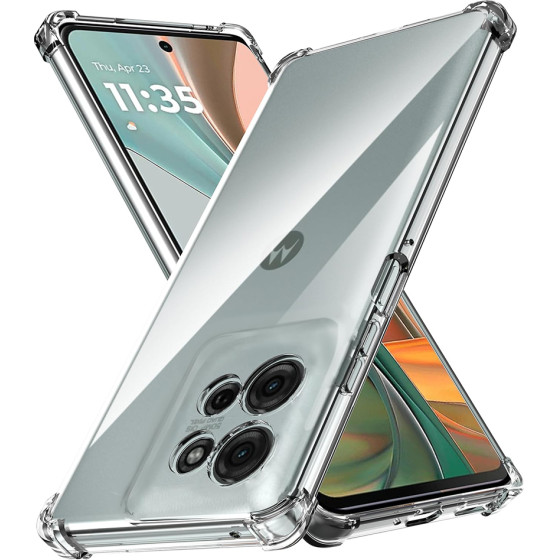 Techsuit - Shockproof Clear Silicone - Motorola Moto G75 - Clear