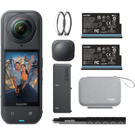 Insta360 X5 - 8K, Triple Ai Chip, Action Camera Essentials Bundle - (CINSAAHA/X504)