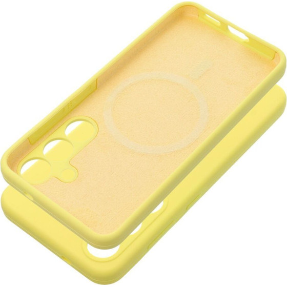 Case Silicone 2mm For Samsung S25 Edge Compatible With Magsafe Lemon OEM