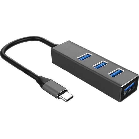 Art adapter HUB 4in1 Type C HUB USBC-USB3 OEM-C15 black