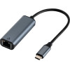 Art Adapter Type C (male) to RJ45 ETHERNET 10/100/1000Mbps USBC-LAN OEM-C6 0,15 m gray