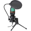 Art condenser stand microphone with mechanical filter and diaphragm with light tripod AC-02 black