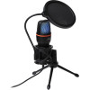 Art condenser stand microphone with mechanical filter and diaphragm with light tripod AC-02 black