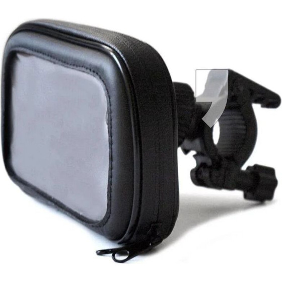 Art leather bike holder for handlebar for mobile phone / GPS / MP4 AX-16 black