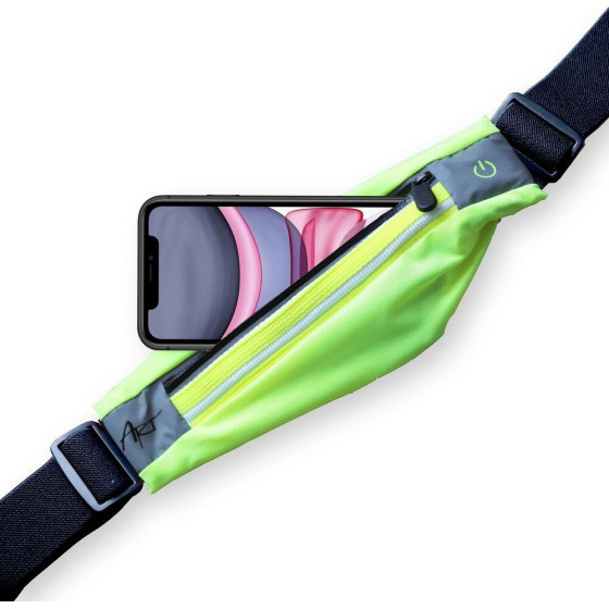Art sport belt with case and light APS-01G green