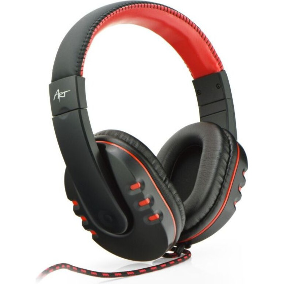 Art wire headphones gaming Jack 3,5 mm with microphone NEMEZIS black