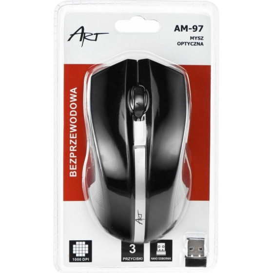 Art wireless computer mouse 2,4G 1000 dpi AM-97 black