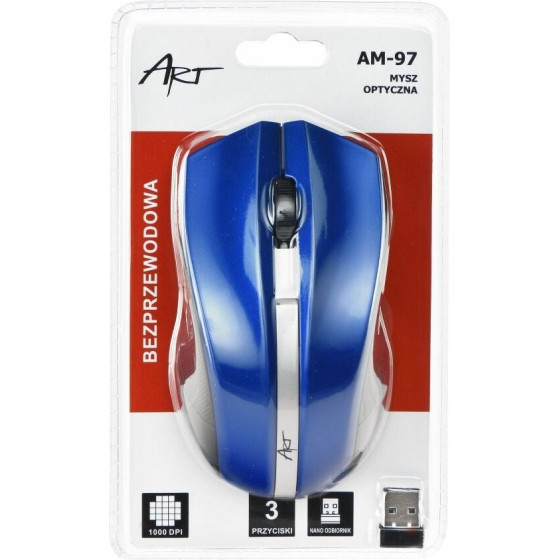 Art wireless computer mouse 2,4G 1000 dpi AM-97 blue