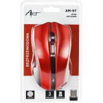 Art wireless computer mouse 2,4G 1000 dpi AM-97 red