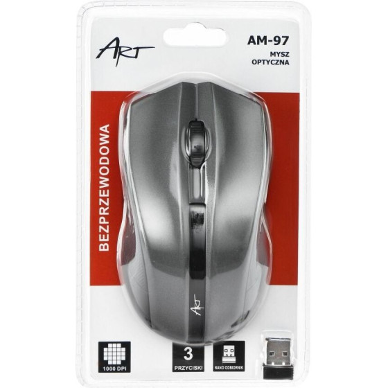 Art wireless computer mouse 2,4G 1000 dpi AM-97 silver