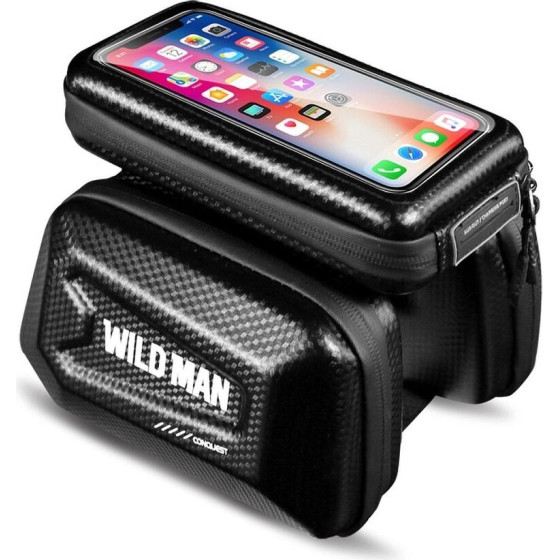 Wildman traveling bag for bike frame with zipper E6S 1,2L ( 4 ''- 7'' ) black