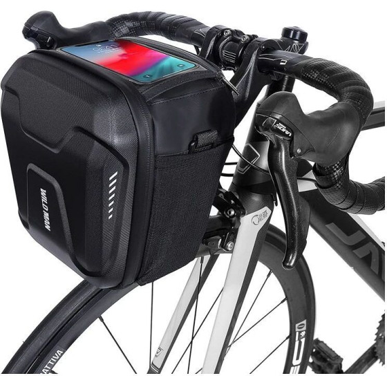 Wildman traveling bag for bike handlebars with zipper GS9 3L vlack