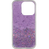 Vivid Liquid Glitter Case Apple iPhone 14 Pro Purple/Multicolor - (CS-FSHN GLT 6-2403003)