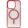 Vivid Magsafe Silicone Case Apple iPhone 12/12 Pro Transparent/Red - (CS-MGS TR 4-2403001)