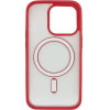 Vivid Magsafe Silicone Case Apple iPhone 12/12 Pro Transparent/Red - (CS-MGS TR 4-2403001)